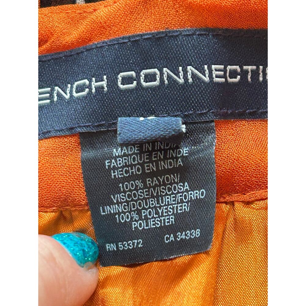 French Connection Rare Abstract Tennis Scene Chiffon Dress -10 - Picture 4 of 7